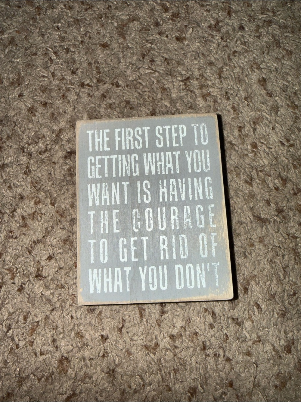 Inspirational Gray Wall Sign - Courage Quote